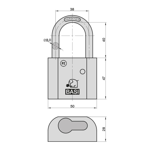 dimensiuni lacat cu cheie unică lacat 50 mm